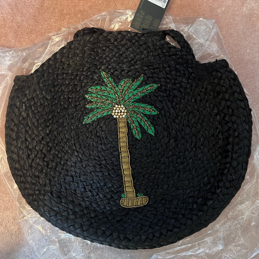 BNWT Palm Tree Woven Jute Bag - Forever 21